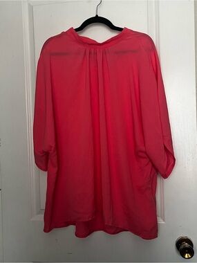SHEIN Coral Pink Relaxed Pullover Blouse
